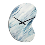 Blue Whirlwind I - Asymmetric Metal Wall Clock