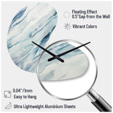 Blue Whirlwind I - Asymmetric Metal Wall Clock
