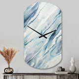 Blue Whirlwind I - Asymmetric Metal Wall Clock