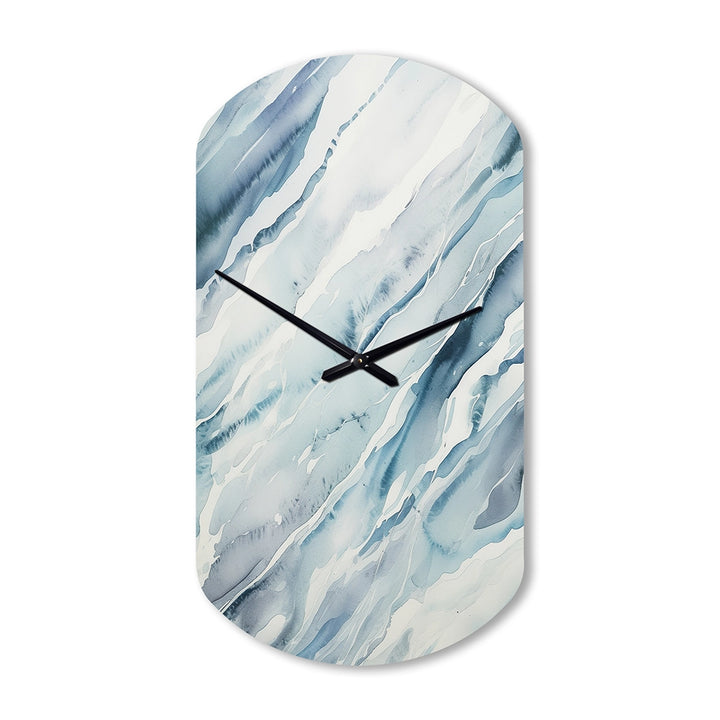 Blue Whirlwind I - Asymmetric Metal Wall Clock