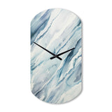 Blue Whirlwind I - Asymmetric Metal Wall Clock