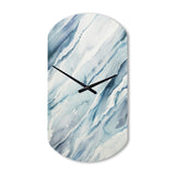 Blue Whirlwind I - Asymmetric Metal Wall Clock