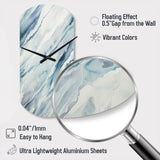 Blue Whirlwind I - Asymmetric Metal Wall Clock