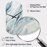 Blue Whirlwind I - Asymmetric Metal Wall Clock