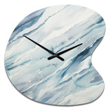 Blue Whirlwind I - Asymmetric Metal Wall Clock