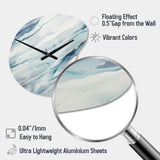 Blue Whirlwind I - Asymmetric Metal Wall Clock