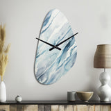 Blue Whirlwind I - Asymmetric Metal Wall Clock