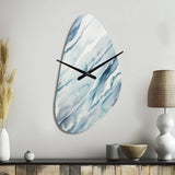 Blue Whirlwind I - Asymmetric Metal Wall Clock