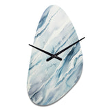 Blue Whirlwind I - Asymmetric Metal Wall Clock