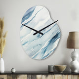 Blue Whirlwind I - Asymmetric Metal Wall Clock