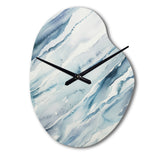 Blue Whirlwind I - Asymmetric Metal Wall Clock