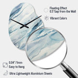Blue Whirlwind I - Asymmetric Metal Wall Clock