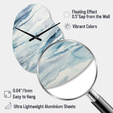 Blue Whirlwind I - Asymmetric Metal Wall Clock