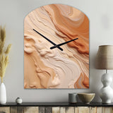 Orange and Beige Unbounded Imagination I - Asymmetric Metal Wall Clock
