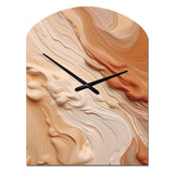 Orange and Beige Unbounded Imagination I - Asymmetric Metal Wall Clock