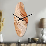 Orange and Beige Unbounded Imagination I - Asymmetric Metal Wall Clock