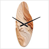 Orange and Beige Unbounded Imagination I - Asymmetric Metal Wall Clock