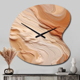 Orange and Beige Unbounded Imagination I - Asymmetric Metal Wall Clock