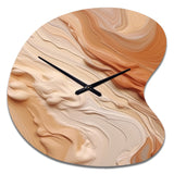 Orange and Beige Unbounded Imagination I - Asymmetric Metal Wall Clock