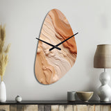 Orange and Beige Unbounded Imagination I - Asymmetric Metal Wall Clock