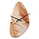 Orange and Beige Unbounded Imagination I - Asymmetric Metal Wall Clock