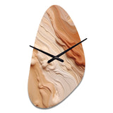 Orange and Beige Unbounded Imagination I - Asymmetric Metal Wall Clock