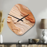 Orange and Beige Unbounded Imagination I - Asymmetric Metal Wall Clock