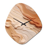 Orange and Beige Unbounded Imagination I - Asymmetric Metal Wall Clock