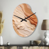 Orange and Beige Unbounded Imagination I - Asymmetric Metal Wall Clock