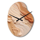 Orange and Beige Unbounded Imagination I - Asymmetric Metal Wall Clock