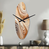Orange and Beige Unbounded Imagination II - Asymmetric Metal Wall Clock
