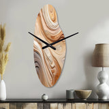 Orange and Beige Unbounded Imagination II - Asymmetric Metal Wall Clock