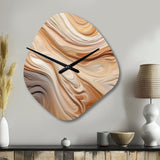 Orange and Beige Unbounded Imagination II - Asymmetric Metal Wall Clock