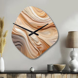 Orange and Beige Unbounded Imagination II - Asymmetric Metal Wall Clock