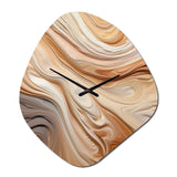 Orange and Beige Unbounded Imagination II - Asymmetric Metal Wall Clock
