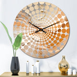 Orange and Beige Unbounded Imagination III - Abstract Metal Wall Clock
