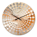 Orange and Beige Unbounded Imagination III - Abstract Metal Wall Clock