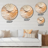 Orange and Beige Unbounded Imagination III - Abstract Metal Wall Clock