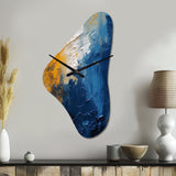 Blue and Yellow Intuitive Expressions I - Asymmetric Metal Wall Clock