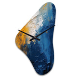 Blue and Yellow Intuitive Expressions I - Asymmetric Metal Wall Clock