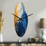 Blue and Yellow Intuitive Expressions I - Asymmetric Metal Wall Clock
