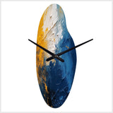 Blue and Yellow Intuitive Expressions I - Asymmetric Metal Wall Clock