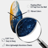 Blue and Yellow Intuitive Expressions I - Asymmetric Metal Wall Clock