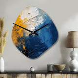 Blue and Yellow Intuitive Expressions I - Asymmetric Metal Wall Clock