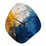 Blue and Yellow Intuitive Expressions I - Asymmetric Metal Wall Clock