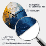 Blue and Yellow Intuitive Expressions I - Asymmetric Metal Wall Clock