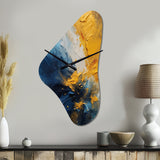 Blue and Yellow Intuitive Expressions II - Asymmetric Metal Wall Clock