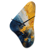 Blue and Yellow Intuitive Expressions II - Asymmetric Metal Wall Clock