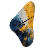 Blue and Yellow Intuitive Expressions II - Asymmetric Metal Wall Clock