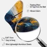 Blue and Yellow Intuitive Expressions II - Asymmetric Metal Wall Clock